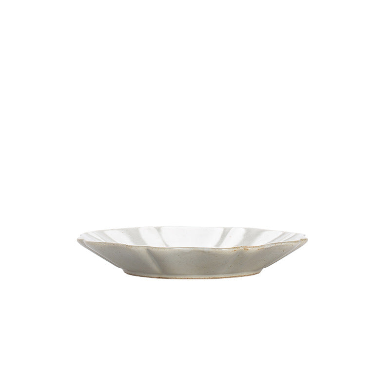 Handmade Crabapple Petal Ceramic Plate 6" | Japanese Style Jingdezhen Stoneware Dish