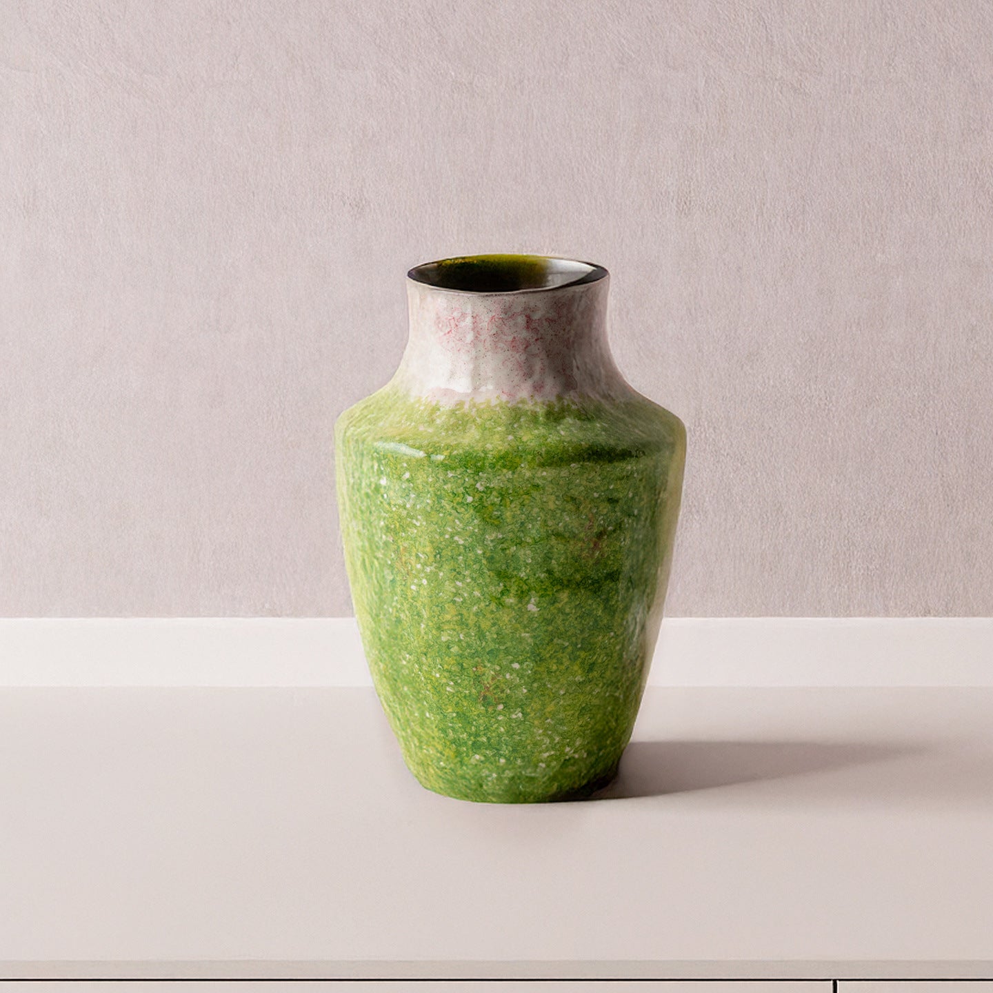 Handmade Ceramic Vase | Japanese Retro Green Glaze | Dried Flower & Hydroponic Home Décor