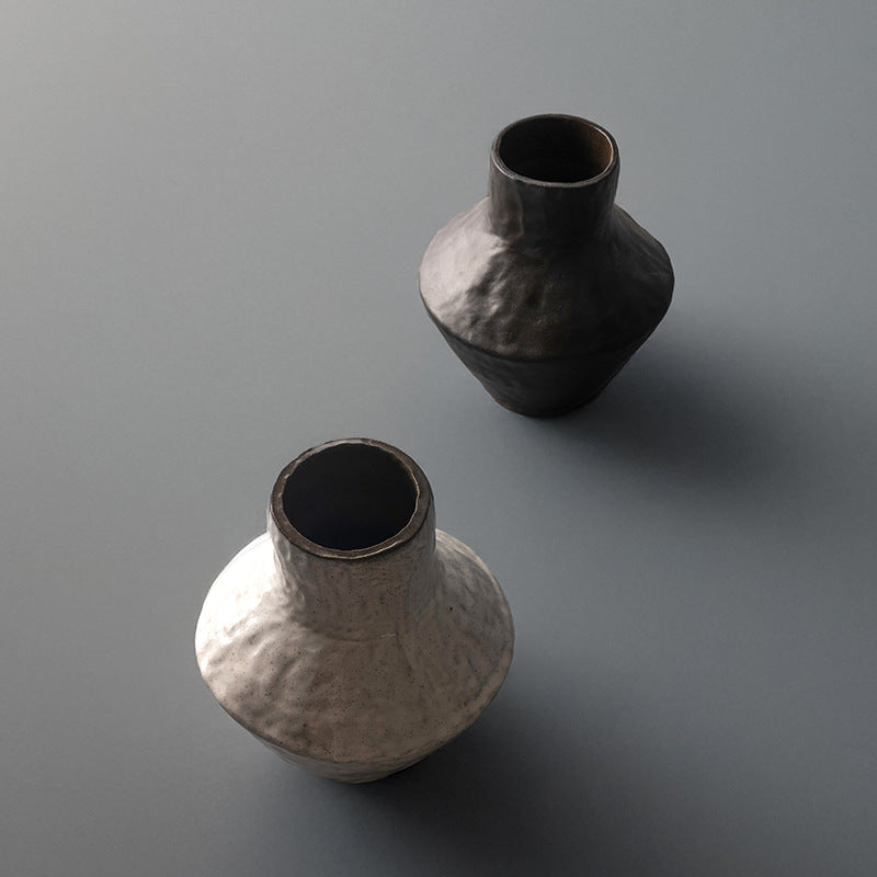 Handmade Stoneware Vase | Japanese Retro Style | Home Décor