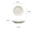 Handmade Crabapple Petal Ceramic Plate 6" | Japanese Style Jingdezhen Stoneware Dish