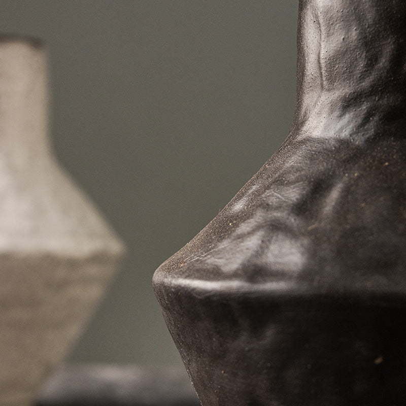 Handmade Stoneware Vase | Japanese Retro Style | Home Décor