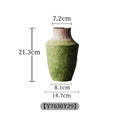 Handmade Ceramic Vase | Japanese Retro Green Glaze | Dried Flower & Hydroponic Home Décor